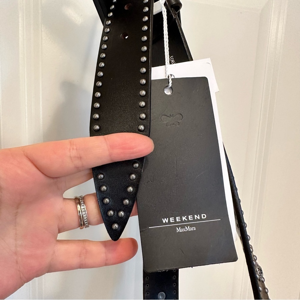 SOLD OUT! NWT Weekend Max Mara Genuine Leather Belt with Studs Size: Various - Picture 14 of 16